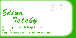 edina teleky business card